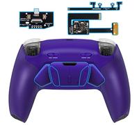 eXtremeRate RISE4 Plus Max Palettes Boutons Arrière pour ps5 Manette BDM-010 020,Coque Arrière avec Boutons Contrôle Gâchette,Remap Kit Programmable pour ps5 Clicky Trigger Stop-Violet Foncé