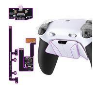 eXtremeRate RISE4 Plus Max Palettes pour ps5 Manette BDM-030 040 050 060 Remap Kit Programmable,Coque Arrière pour ps5 avec Boutons Contrôle Gâchette & Clicky Trigger Stop-Blanc&Noir