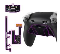 eXtremeRate RISE4 Plus Max Palettes pour ps5 Manette BDM-030 040 050 060 Remap Kit Programmable,Coque Arrière pour ps5 avec Boutons Contrôle Gâchette & Clicky Trigger Stop-Noir