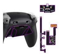 eXtremeRate RISE4 Plus Max Palettes pour ps5 Manette BDM-030 040 050 Remap Kit Programmable,Coque Arrière pour ps5 avec Boutons Contrôle Gâchette & Clicky Trigger Stop-Noir