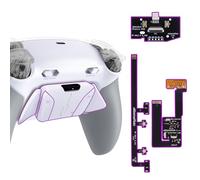 eXtremeRate RISE4 Plus Max Palettes pour ps5 Manette BDM-030 040 050 Remap Kit Programmable,Coque Arrière pour ps5 avec Boutons Contrôle Gâchette & Clicky Trigger Stop-Blanc