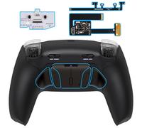 eXtremeRate RISE4 Plus Max RMB Palettes Boutons Métal pour ps5 Manette BDM-010 020,Coque pour ps5 avec Clicky Trigger Stop,Remap Kit Programmable-Noir