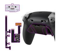 eXtremeRate RISE4 Plus MAX RMB Palettes pour ps5 Manette BDM-030 040 050 060,Coque Arrière avec Boutons Contrôle Gâchette pour ps5 Clicky Trigger Stop,Remap Kit Métal-Noir