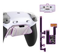 eXtremeRate RISE4 Plus MAX RMB Palettes pour ps5 Manette BDM-030 040 050,Coque Arrière avec Boutons Contrôle Gâchette pour ps5 Clicky Trigger Stop,Remap Kit Métal-Noir Blanc