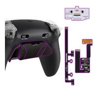 eXtremeRate RISE4 Plus MAX RMB Palettes pour ps5 Manette BDM-030 040 050,Coque Arrière avec Boutons Contrôle Gâchette pour ps5 Clicky Trigger Stop,Remap Kit Métal-Noir