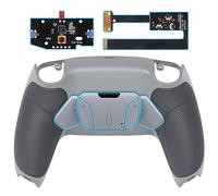 eXtremeRate RISE4 Remap Kit Programmable pour ps5 Manette BDM-010&020, Coque Arrière Redessinée avec 4 Palette pour ps5 Controller, Carte améliorée, Gris Pâle