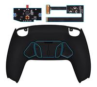 eXtremeRate RISE4 Remap Kit Programmable pour ps5 Manette BDM-010&020, Coque Arrière Redessinée avec 4 Palette pour ps5 Manette, Carte améliorée, Noir Pur