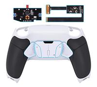 eXtremeRate RISE4 Remap Kit Programmable pour ps5 Manette BDM-010&020, Coque Arrière Redessinée avec 4 Palette pour ps5 Controller, Carte améliorée, Fond Blanc et Blanc