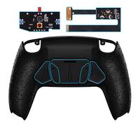 eXtremeRate RISE4 Remap Kit Programmable pour ps5 Manette BDM-010&020, Coque Arrière Redessinée avec 4 Palette pour ps5 Manette, Carte améliorée, Noir Texturé