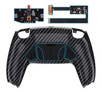 eXtremeRate RISE4 Remap Kit Programmable pour ps5 Manette BDM-010&020, Coque Arrière Redessinée avec 4 Palette pour ps5 Manette, Carte améliorée, Fibre de Carbone Graphite