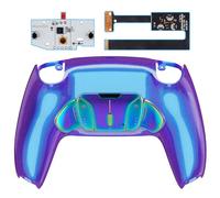 eXtremeRate RISE4 Remap Kit Programmable pour ps5 Manette BDM-010&020, Coque Arrière Redessinée avec 4 Palette Métal pour ps5 Manette, Palette Métallique (RMB) Version, Métal Bleu Vert Violet