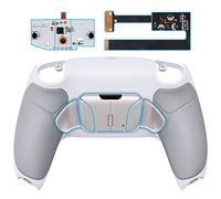 eXtremeRate RISE4 Remap Kit Programmable pour ps5 Manette BDM-010&020, Coque Arrière Redessinée avec 4 Palette Métal pour ps5 Manette, Palette Métallique, Blanche