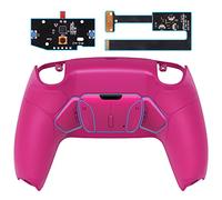 eXtremeRate RISE4 Remap Kit Programmable pour ps5 Manette BDM-010&020, Coque Arrière Redessinée avec 4 Palette pour ps5 Controller, Carte améliorée, Rose Clair