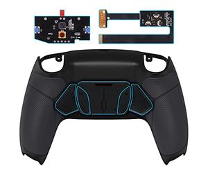 eXtremeRate RISE4 Remap Kit Programmable pour ps5 Manette BDM-010&020, Coque Arrière Redessinée avec 4 Palette pour ps5 Controller, Carte améliorée, Noir