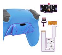 eXtremeRate RISE4 V3 Remap Kit pour ps5 Manette BDM-030/040/050, Coque Arrière Redessinée avec 4 Palette pour ps5 Controller BDM-030/040/050, Carte améliorée, Bleu Starlight