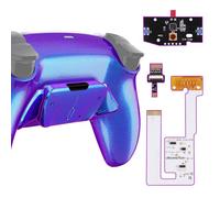 eXtremeRate RISE4 V3 Remap Kit pour ps5 Manette BDM-030/040/050, Coque Arrière Redessinée avec 4 Palette pour ps5 Manette BDM-030/040/050, Carte améliorée, Caméléon Violet Bleu