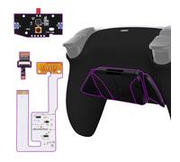 eXtremeRate RISE4 V4 Remap Kit pour ps5 Manette BDM-030/040/050/060, Coque Arrière Redessinée avec 4 Palette pour ps5 Manette BDM-030/040/050/060, Carte améliorée, Noir Pur