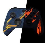 eXtremeRate Shell Avant de Remplacement avec Anneaux de Joystick pour Xbox One Elite Series 2/Elite 2 Core Manette Modèle 1797-Glow in Dark Mecha Lumineux Orange