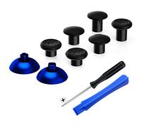 eXtremeRate Stick Analogique de Remplacement pour ps5 Manette, Compatible avec ps4 Manette, Joysticks Interchangeable avec 3 Hauteurs Ergonomiques pour ps5 pour ps4 Manette, Mat Chromé Bleu