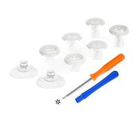 eXtremeRate Stick Analogique de Remplacement pour Xbox One Standard/X/S/Elite Manette, Compatible avec Xbox Series Manette, Joysticks Interchangeables avec 3 Hauteurs Réglables, Transparent