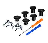 eXtremeRate Stick Analogique de Remplacement pour Xbox One Standard/X/S/Elite Manette, Joysticks Echangeable avec 3 Hauteurs Réglables, Compatible avec Xbox Series Manette, Chromé Argenté