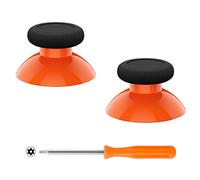 eXtremeRate Stick Analogique de Remplacement pour Xbox Series X/S, Joysticks pour Xbox One Standard/X/S/Elite Manette,Thumbstick Customisé, Noir&Orange