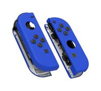 eXtremeRate Switch Joycon Coque avec Bouton,Cover Accessoires pour Nintendo Switch OLED Joycon-Bleu Foncé