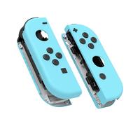 eXtremeRate Switch Joycon Coque avec Bouton,Cover Accessoires pour Nintendo Switch OLED Joycon-Bleu Clair