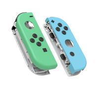 eXtremeRate Switch Joycon Coque avec Bouton,Cover Accessoires pour Nintendo Switch OLED Joycon-Menthe Vert et Bleu Céleste