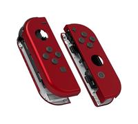 eXtremeRate Switch Joycon Coque avec Bouton,Cover Accessoires pour Nintendo Switch OLED Joycon-Rouge