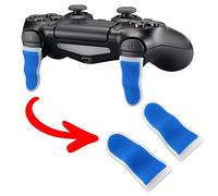 eXtremeRate Triggers Bouton de Remplacement pour ps4 Manette, Triggers L2/R2 Prolongés pour ps4 Manette CUH-ZCT1 JDM-001/011/040/050/055, Bleu & Blanche
