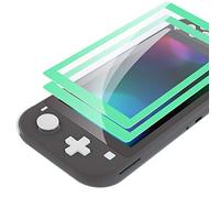 eXtremeRate Verre Trempé pour Nintendo Switch Lite, Protection d'écran pour Switch Lite Anti Rayures et Empreintes Digitales HD Transparent sans Bulles Incassable avec Bordure Menthe Vert