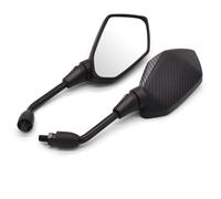 Extrémité de barre de moto 1 Paire De Rétroviseurs Extérieurs Pour Motos Pour Z900 Pour ER6N Pour Z800 Pour Z750 Pour Z1000SX (rétroviseurs Latéraux Convexes) Rétroviseurs de moto(Carbon Fiber)