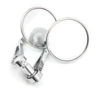 Extrémité de barre de moto Rétroviseur Universel Chromé Convexe De Guidon De Moto, Réglable, Style Rétro, 7/8''22 Mm Pour Guidon Rétroviseurs de moto(MTHSJ333-S)