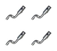 Extrémité de câble d'accélérateur robuste de type Z pour moteur de tondeuse à gazon, bornier de commande de frein Dogleg, pièce argentée résistante (A)