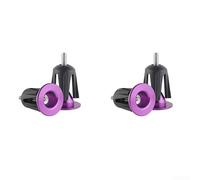 Extrémité de guidon de vélo colorée en alliage d'aluminium avec verrou d'extension, extrémités sécurisées et anti-poussière pour vélos de route, VTT, accessoires de cyclisme élégants (violet)
