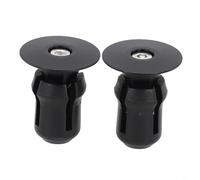 Extrémité de guidon de vélo de route légère avec système de fixation à vis, construction en aluminium pour barres de 16 à 22,7 mm, doré (noir)