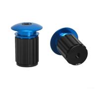 Extrémité de guidon de vélo pour VTT, route et vélos pliants, en alliage d'aluminium pour améliorer le contrôle de la conduite et la configuration complète du guidon (bleu)