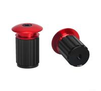 Extrémité de guidon de vélo pour VTT, route et vélos pliants, en alliage d'aluminium pour améliorer le contrôle de la conduite et la configuration complète du guidon (rouge)