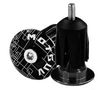 Extrémité de guidon en aluminium avec noyau intérieur extensible pour un ajustement flexible sur les vélos avec différentes dimensions de guidon et scénarios d'utilisation (noir)