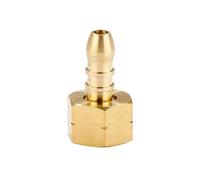 Extrémité de tuyau à gaz femelle 3/8" L, avec embout pour tuyau 9-10 mm, laiton