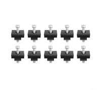 Extrémité et pinces de module solaire, 1 pièce, réglable, noir, 30/35 mm, montage sécurisé sur rail et antidérapant pour réseaux de PVC (10 pinces moyennes de 35 mm)