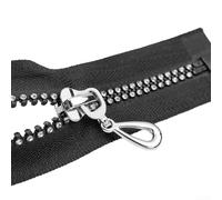 Extrémité ouverte pour résine de cristal pour fermeture éclair avec strass brillants pour la réparation de couture et la personnalisation d'articles faits à la main (70 cm)