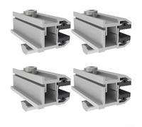 Extrémité Panneau Alu 6-10mm Fixation Rail Extrémité Panneau | Alliage AL6005-T5, résistance rouille, adapté 6-10mm, finition polie, usage extérieur durable(4pcs)
