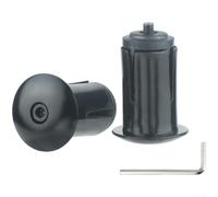 Extrémités de barre de vélo pour vélos de route et VTT en alliage d'aluminium, compatibles avec les guidons ronds de 18 à 23 mm de diamètre intérieur, légers avec installation à vis d'extension (noir)