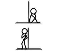 Extrémités de Bureau, séparateur d'étagère en métal, Ensemble de Serre-Livres avec 2 pièces, Bouchon de séparation en métal Noir, Accessoires d'organisation de, Serre-Livres pour l'école, l'étu