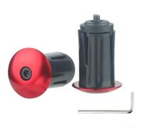 Extrémités de guidon de vélo, 1 paire d'extrémités de guidon en alliage d'aluminium pour un diamètre intérieur de 18 à 23 mm, design tête de champignon, poids léger, 26 g par paire, utilisation de