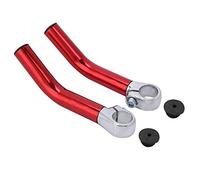 Extrémités de Guidon de Vélo, 1 Paire en Alliage d'Aluminium Poignée de Guidon d'Extrémité de Guidon de Vélo avec Butée pour Remplacement de Guidon de 22,2 Mm(Rouge)