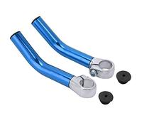 Extrémités de Guidon de Vélo, 1 Paire en Alliage d'Aluminium Poignée de Guidon d'Extrémité de Guidon de Vélo avec Butée pour Remplacement de Guidon de 22,2 Mm(Bleu)