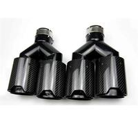 Extrémités de tuyau pour auto 1 Paire D'embouts De Silencieux D'échappement Double En Fiber De Carbone Pour BMW Pour Série 5 F10 X3 F25 X4 Pour F26 X5 F15 X6 F16 Gorge Queue(Inlet 70mm-105MM)